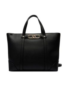 Armani Exchange Torebka XW002609 AF15632 UC010 Czarny. Czarne shopper bag Armani Exchange, bez wzorów, ze skóry, bez dodatków. Za 709,99 zł.
