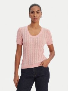 Fracomina Sweter FR26ST7031K547R9 Koralowy Regular Fit. Pomarańczowe swetry klasyczne Fracomina, xs, bez kołnierzyka. Za 459,99 zł.