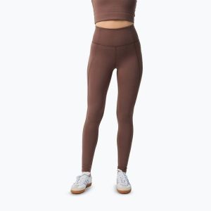 Legginsy Girlfriend Collective Compressive. Brązowe legginsy GIRLFRIEND COLLECTIVE, bez wzorów. Za 269,99 zł.