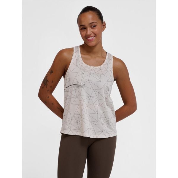 Damski tank top Hummel Court Aop Light Weight. Szare topy Hummel, bez wzorów, sportowe, bez kołnierzyka, bez ramiączek. Za 133,50 zł.