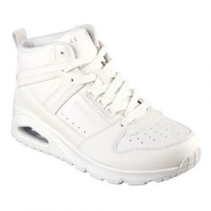 Buty do chodzenia damskie Skechers Uno-High Regards. Białe buty sportowe Skechers, bez wzorów, z materiału, bez zapięcia, trekkingowe. Za 492,00 zł.