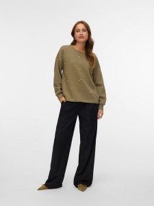 Vero Moda Bluza w kolorze khaki rozmiar: S. Brązowe bluzy Vero Moda, s, bez wzorów, z bawełny, bez kaptura. Za 105,38 zł.