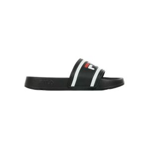 Klapki damskie Fila Morro Bay Slipper 20 Wmn. Czarne klapki Fila, bez wzorów, z materiału, bez obcasa. Za 232,00 zł.