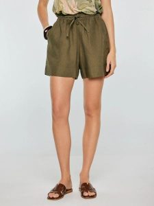 Szorty damskie lniane khaki Linami 303. Zielone szorty Big Star, bez wzorów, z tkaniny, eleganckie. Za 179,99 zł.