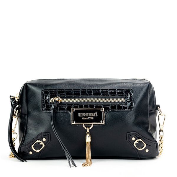 Torebka Monnari. Czarne listonoszki Monnari, bez wzorów, bez dodatków. Za 119,99 zł.