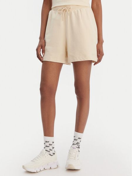 Reebok Szorty sportowe Jacqueline RK25500CCW Beżowy Regular Fit. Brązowe spodenki sportowe Reebok, xl, bez wzorów, z bawełny. Za 99,99 zł.