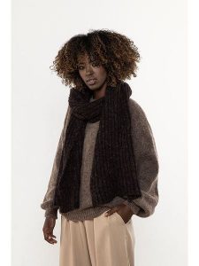 Awama Szal w kolorze brązowym rozmiar: onesize. Brązowe szaliki Awama, bez wzorów, z wełny. Za 239,99 zł.