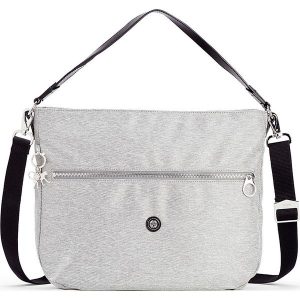 Torebka "Fenna" w kolorze jasnoszaro-czarnym - 39,5 x 29 x 8,9 cm. Torebki klasyczne marki Kipling. W wyprzedaży za 214,95 zł.