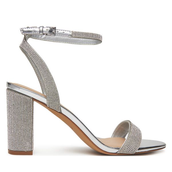 Sandały Aldo. Szare sandały ALDO, bez wzorów, bez obcasa, na słupku, bez zapięcia. Za 419,99 zł.