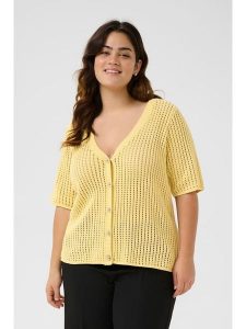 KAFFE curve Kardigan w kolorze żółtym rozmiar: S. Żółte kardigany KAFFE curve. Za 104,99 zł.