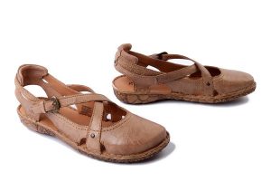 JOSEF SEIBEL 79513 95 210 Rosalie 13 natur, sandały damskie. Brązowe sandały Josef Seibel, bez wzorów, ze skóry, bez obcasa, bez zapięcia. Za 254,92 zł.