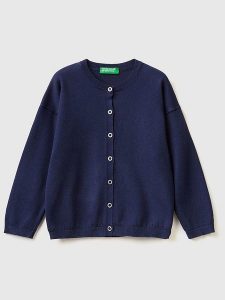 Benetton Kardigan w kolorze granatowym rozmiar: 104. Niebieskie kardigany Benetton. Za 70,24 zł.