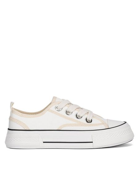 DeeZee Trampki WFA2914-1 Biały. Białe trampki DeeZee, bez wzorów, z materiału, bez zapięcia. Za 79,99 zł.