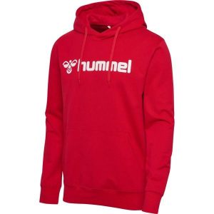 Bluza z kapturem Hummel Go 2.0 Logo. Czerwone bluzy Hummel, bez wzorów, z materiału, z kapturem. Za 199,15 zł.