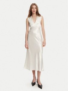 Max Mara Leisure Sukienka koktajlowa Glizia 2516221048 Biały Regular Fit. Białe sukienki Max Mara Leisure, bez wzorów, z acetatu, wizytowe, bez kołnierzyka, bez ramiączek. Za 669,99 zł.