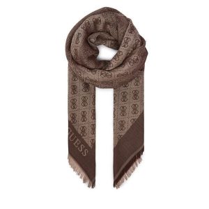 Chusta Guess. Brązowe apaszki i chusty Guess, z aplikacjami. Za 239,99 zł.