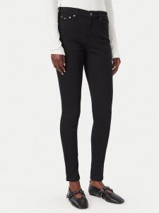 Tommy Jeans Jeansy Nora DW0DW23203 Czarny Skinny Fit. Czarne jeansy Tommy Jeans, bez wzorów, z bawełny. Za 409,99 zł.
