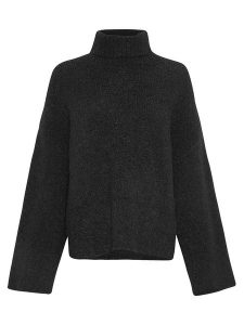 MOSS COPENHAGEN Sweter "Erica" w kolorze czarnym rozmiar: XS/S. Czarne golfy Moss Copenhagen, bez wzorów, z wełny. Za 193,24 zł.