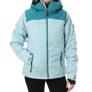 Kurtka zimowa na narty i snowboard damska O'Neill 10K. Niebieskie kurtki O'Neill, na zimę, bez wzorów, z poliesteru, bez kaptura. Za 359,00 zł.