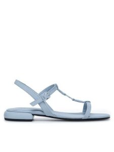 Gino Rossi Sandały CHRISTIE-24351 Błękitny. Niebieskie sandały Gino Rossi, bez wzorów, z syntetyku, bez obcasa, na płaskiej podeszwie, bez zapięcia. Za 229,99 zł.