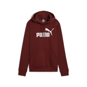 Damska bluza z kapturem i logo Essentials FL PUMA Intense Red. Czerwone bluzy Puma, m, bez wzorów, z kapturem. Za 203,62 zł.