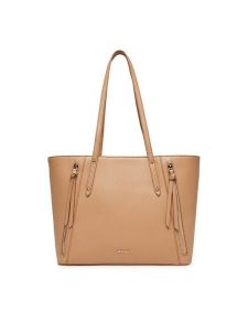 JENNY Torebka C-JNY-M-009-08 Beżowy. Brązowe shopper bag Jenny, bez wzorów, z materiału, bez dodatków. Za 159,99 zł.