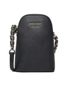 Nine West Torebka CEO-BRAVE-LA374-4086 Czarny. Czarne listonoszki Nine West, bez wzorów, z materiału, bez dodatków. Za 129,99 zł.