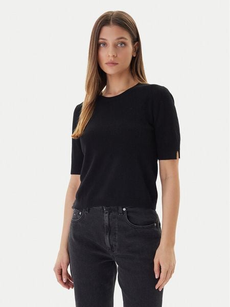 United Colors Of Benetton Sweter 1002D10D2 Czarny Regular Fit. Czarne swetry klasyczne United Colors of Benetton, s, z wełny, bez kołnierzyka. Za 179,99 zł.