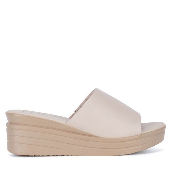 Klapki Lasocki. Brązowe klapki Lasocki, bez wzorów, bez obcasa. Za 99,99 zł.