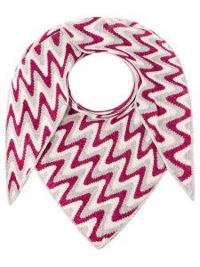 Zwillingsherz Chusta trójkątna "Winter Waves" w kolorze bordowo-szarobrązowym - 185 x 90 cm rozmiar: onesize. Brązowe apaszki i chusty Zwillingsherz, bez wzorów, z kaszmiru. Za 165,71 zł.