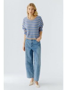 Oui Sweter w kolorze karmelowo-niebieskim rozmiar: 44. Brązowe swetry oversize Oui, bez wzorów, z wełny, bez ramiączek. Za 334,60 zł.