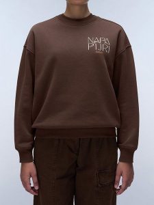 Napapijri Bluza w kolorze brązowym rozmiar: M. Brązowe bluzy Napapijri, m, bez wzorów, bez kaptura. Za 153,71 zł.