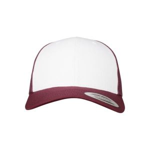Kolorowa czapka z przodu Flexfit Retro. Białe czapki FLEXFIT, bez wzorów, z bawełny, retro. Za 52,30 zł.