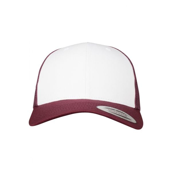 Kolorowa czapka z przodu Flexfit Retro. Brązowe czapki FLEXFIT, bez wzorów, z bawełny, retro. Za 53,05 zł.