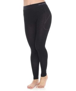 Legginsy wełniane z długą nogawką damskie Brubeck ACTIVE WOOL. Czarne legginsy Brubeck, bez wzorów, z dzianiny, długie. Za 183,49 zł.