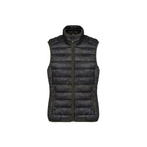 Damska lekka kurtka puchowa bez rękawów Kariban. Brązowe kurtki KARIBAN, bez wzorów, z puchu, bez kaptura. Za 223,00 zł.