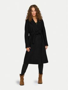 ONLY Płaszcz przejściowy Alvilda 15314362 Czarny Regular Fit. Czarne płaszcze ONLY, s, bez wzorów, z syntetyku, bez kaptura. Za 299,99 zł.