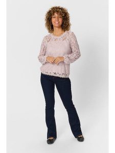 Cream Bluzka "Kit" w kolorze jasnoróżowym rozmiar: XXL. Różowe bluzki Cream, xxl, bez wzorów, z koronki, bez kołnierzyka, bez ramiączek. Za 96,60 zł.
