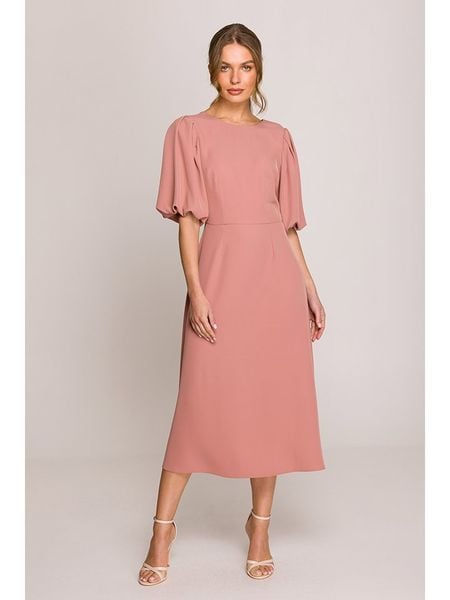 Stylove Sukienka w kolorze jasnoróżowym rozmiar: M. Różowe sukienki Stylove, m, bez wzorów, bez kołnierzyka, bez ramiączek, maxi. Za 223,73 zł.