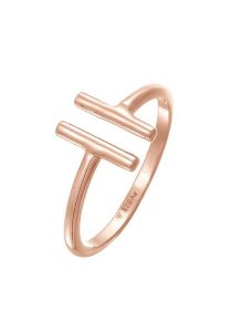 Elli Damski Geo Trend otwarty w srebrze 925 Sterling Silver Pierścionki 1 ct. Szare pierścionki Elli, srebrne. Za 263,99 zł.