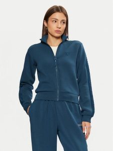 Guess Bluza V2YQ17 K7UW2 Niebieski Regular Fit. Niebieskie bluzy Guess, m, z aplikacjami, z wiskozy, bez kaptura. Za 219,99 zł.
