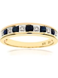 Revoni Złoty pierścionek z diamentami i szafirami rozmiar: 54. Niebieskie pierścionki Revoni, z diamentem, złote. Za 2 166,99 zł.