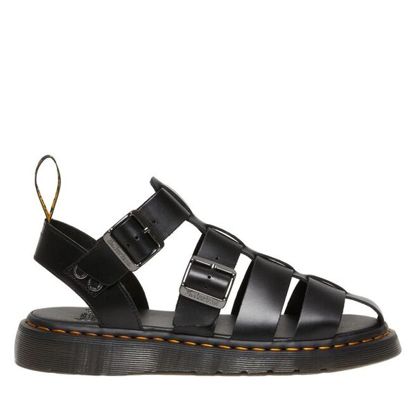 Sandały Dr. Martens. Czarne sandały Dr. Martens, bez wzorów, bez obcasa, na płaskiej podeszwie, bez zapięcia. Za 588,99 zł.