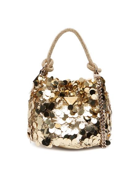 Guess Torebka HWEG95 38750 Złoty. Żółte torebki klasyczne Guess, z aplikacjami, z syntetyku, bez dodatków. Za 399,99 zł.