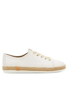 Lasocki Espadryle WI16-BENTA-01 Biały. Białe espadryle Lasocki, bez wzorów, ze skóry, bez obcasa. Za 199,99 zł.