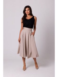 Be Wear Spódnica w kolorze beżowym rozmiar: L. Brązowe spódnice Be Wear, l, bez wzorów, midi. Za 210,32 zł.