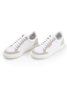 Anna Morellini Skórzane sneakersy "Patria" w kolorze białym rozmiar: 38. Białe trampki Anna Morellini, bez wzorów, bez zapięcia. Za 368,96 zł.