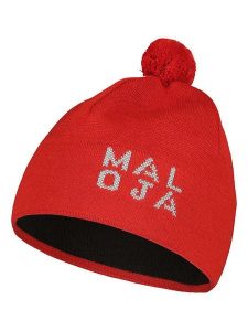 Maloja Czapka "RothornM." w kolorze czerwonym rozmiar: onesize. Czerwone czapki Maloja, bez wzorów, ze skóry. Za 118,56 zł.