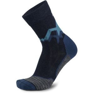 Skarpety trekkingowe damskie Meindl MT3.5 Lady z wełną merino. Niebieskie skarpetki MEINDL, bez wzorów, z wełny. Za 95,90 zł.
