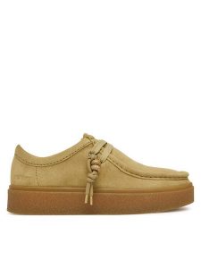 Clarks Półbuty Boxbee Walla. 26328110 Beżowy. Brązowe półbuty Clarks, bez wzorów, ze skóry, bez obcasa, na płaskiej podeszwie, bez zapięcia. Za 479,99 zł.